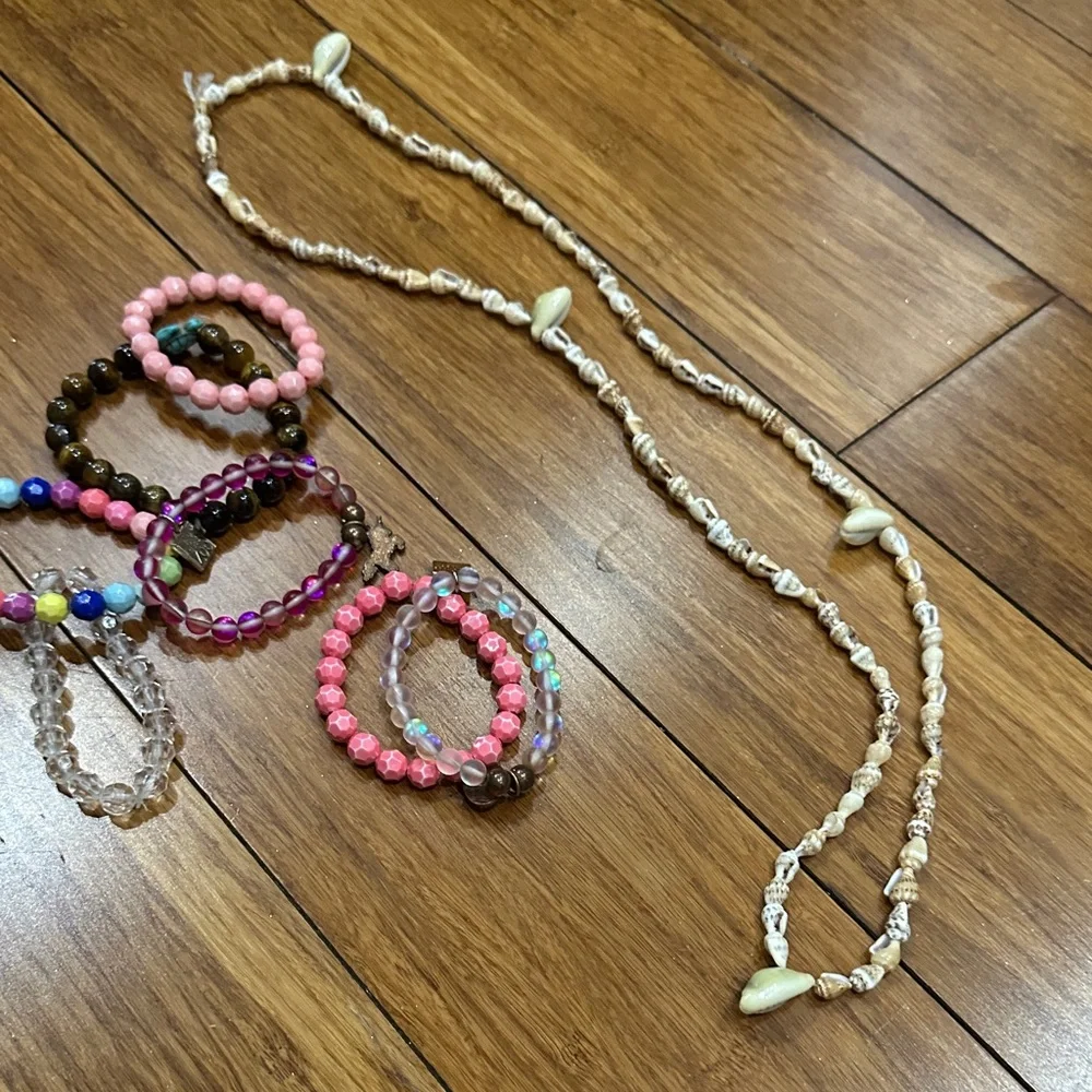 Colorful Beaded Bracelet Set and necklace